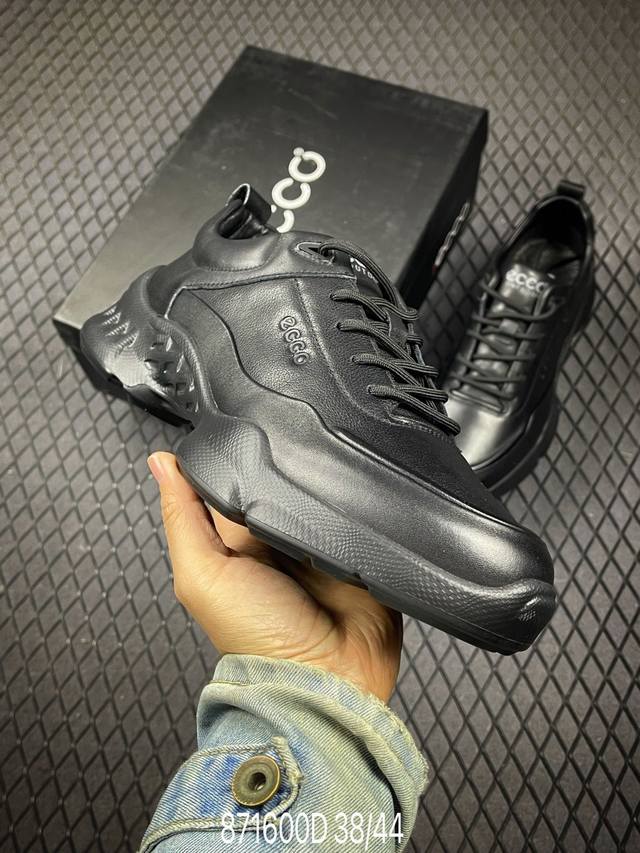 D Ecco Men's Sports Shoes Autumn/Winter Genuine Leather Casual Non-Slip Running