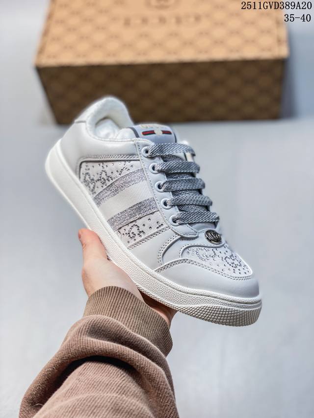 Guangdong Original High-End Version Gucci Screener "Dirty Sneakers" Series Offic