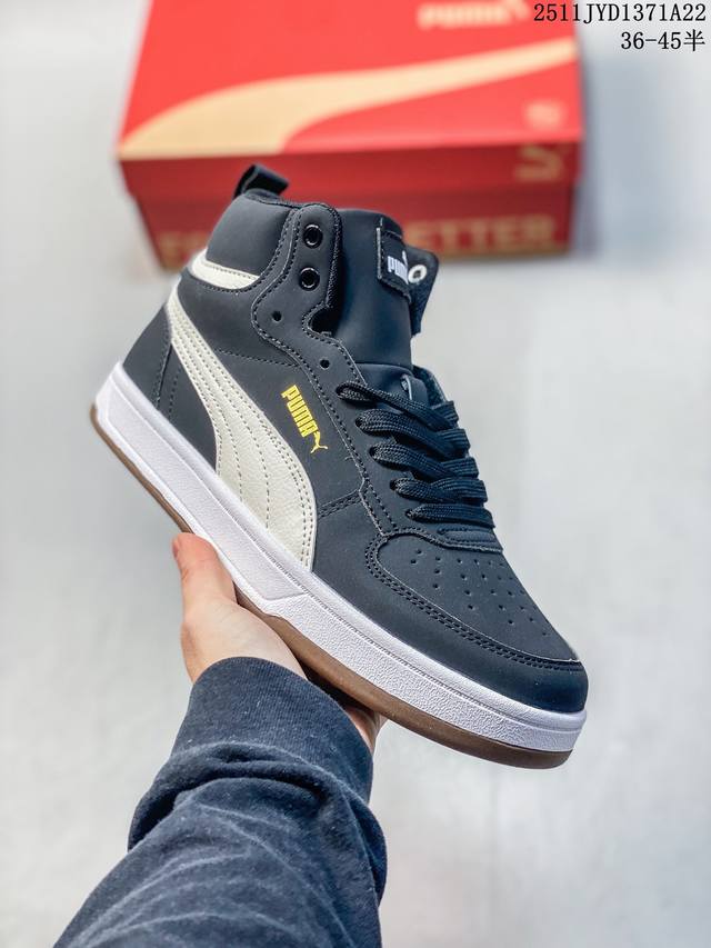 Company Grade Puma Caven Mid Retro Leather Simple Lightweight Casual Mid-Top Sn