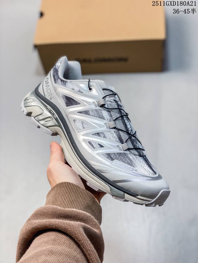 Salomon XT-6 Alloy Quiet Shade Black, developed using the original Salomon last