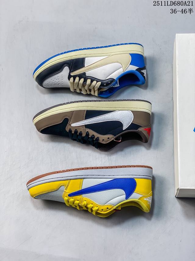 Nike Air Jordan 1 X Travis Scott AJ1 Low-Top Basketball Shoes Style Code: Dm786