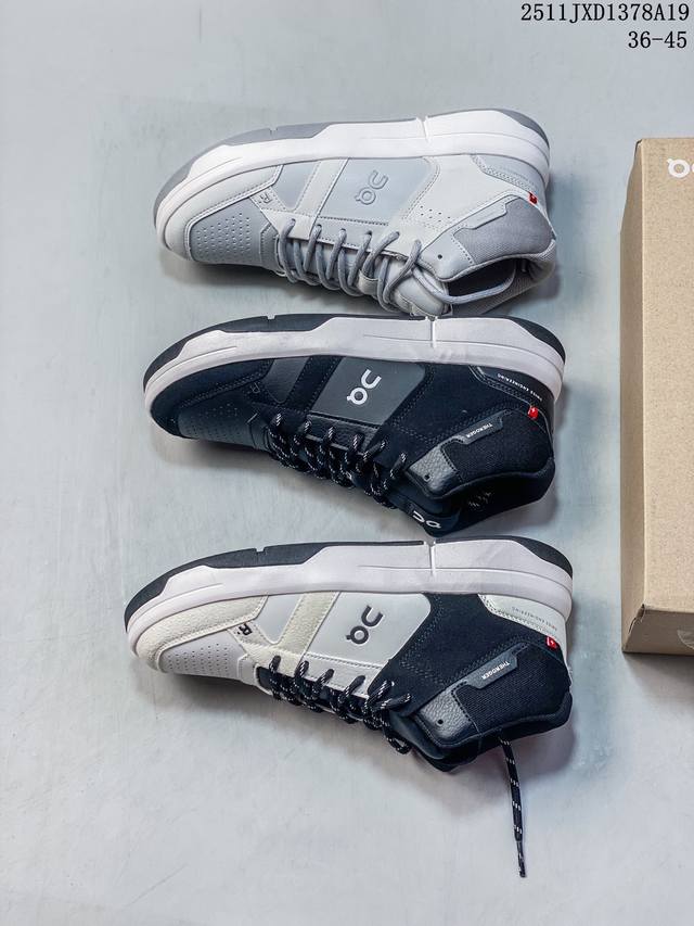 On The Roger Clubhouse High-Top Outdoor Streetwear Functional Running Shoes Emba