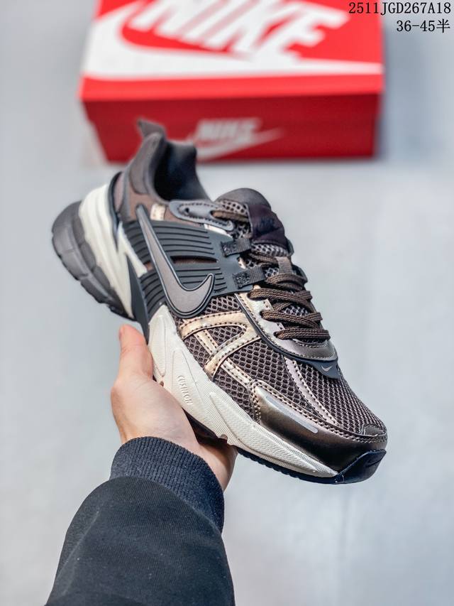 Nike V2K Run Trendy Sports Anti-slip Wear-resistant Low-top Rubber Foam Casual T