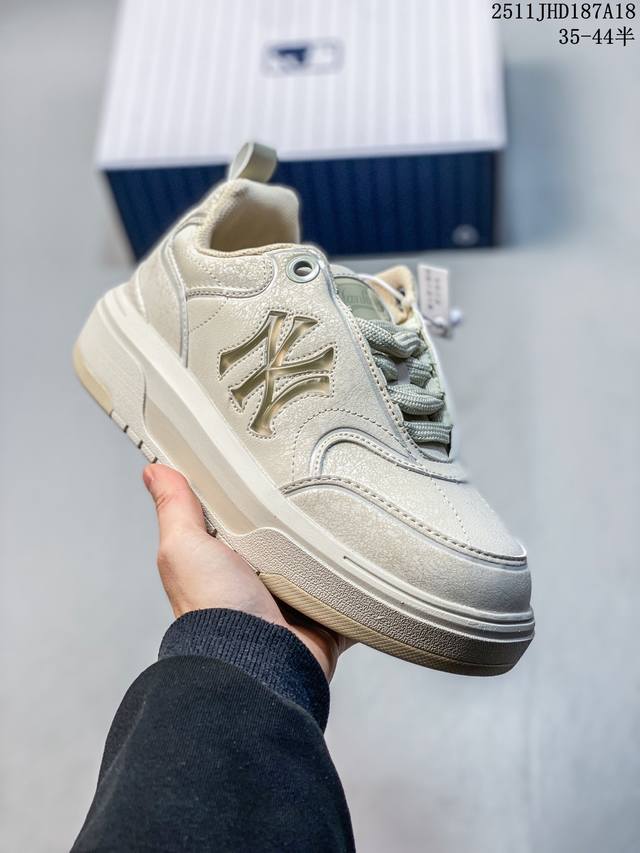 Mlb Trophy Runner Thick-Soled Shock-Absorbing Casual Running Shoes, Ny Print Yan