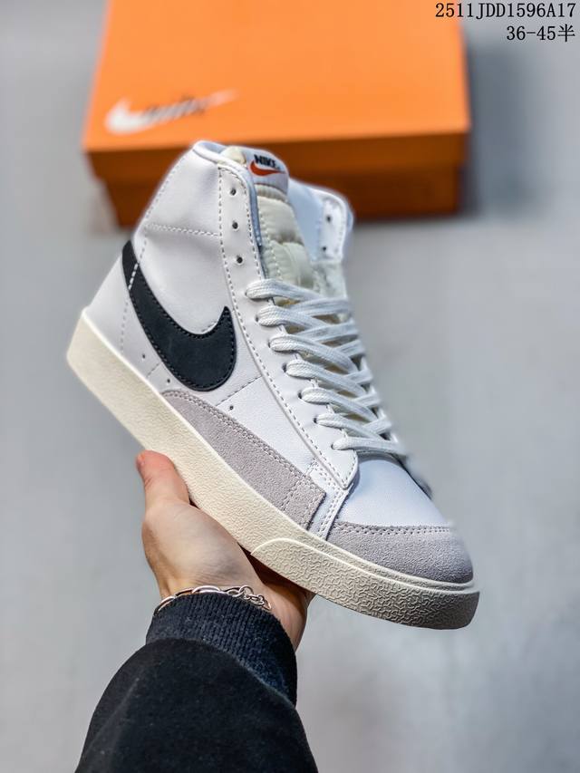 Nike Blazer Mid Vintage Lucid Green 1977 Qs Classic Blazer High-Top Versatile C