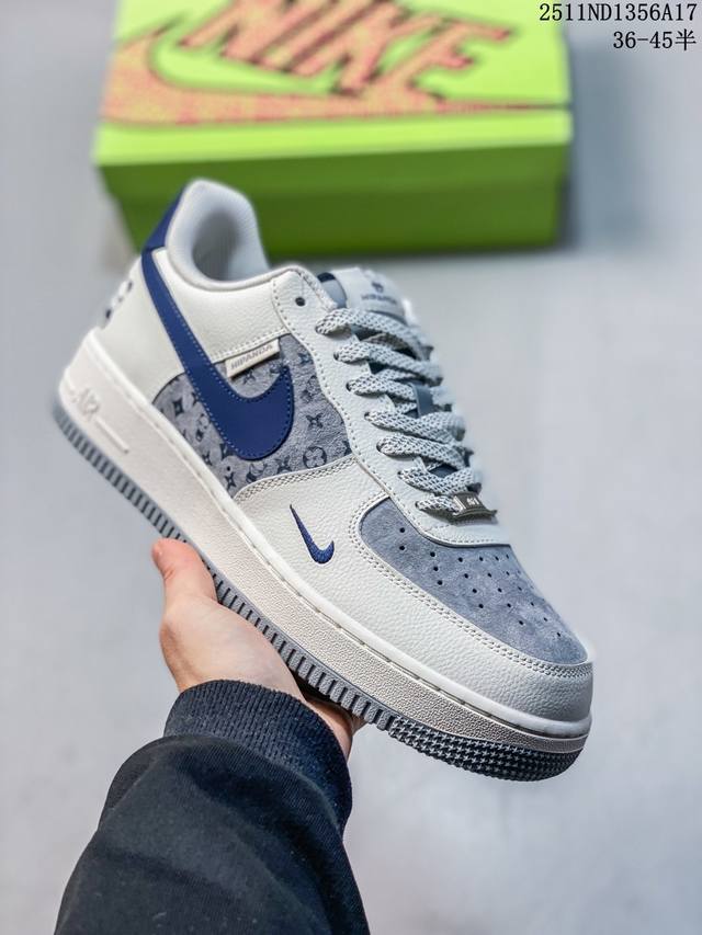 High-end custom Nike Air Force 1 '07 Low Stussy collaboration milky white and g