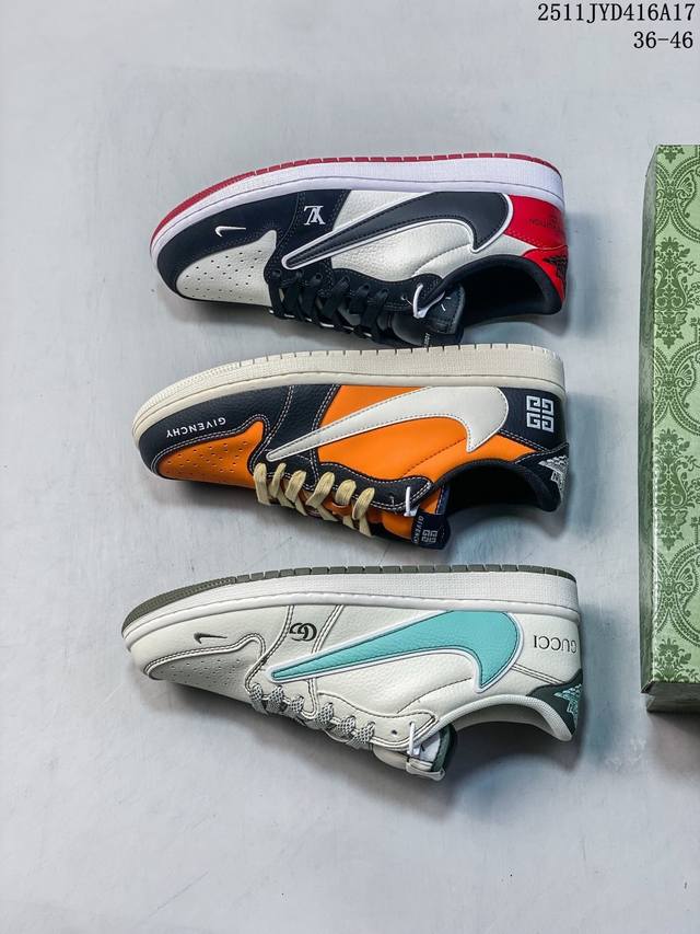 Jordan Air Jordan 1 Low Og Sp AJ1 Collaboration Reverse Swoosh Low-Top Casual S