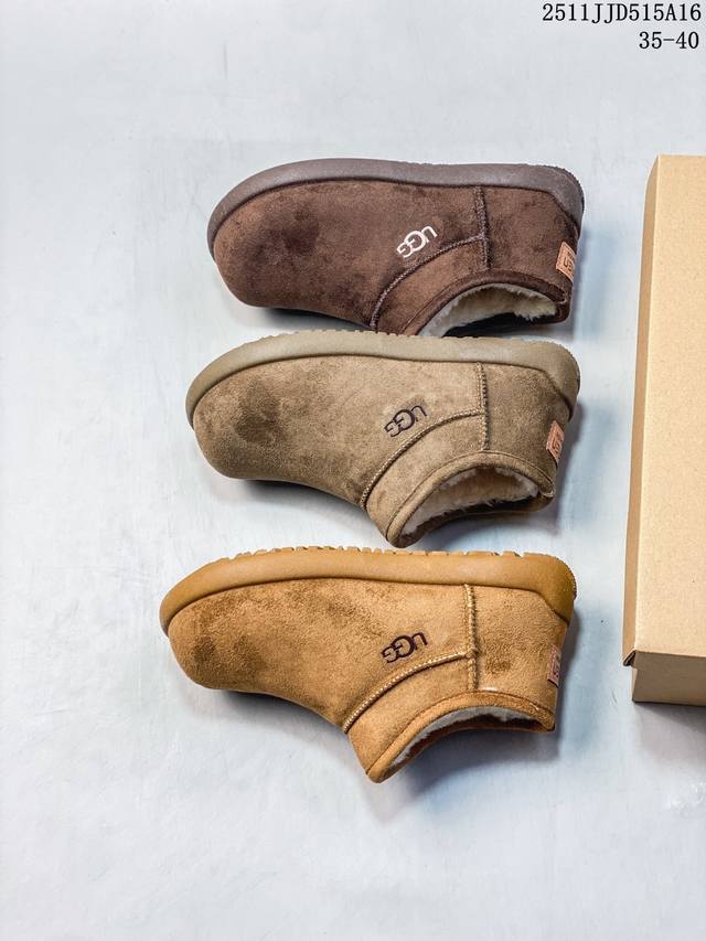 Ugg Tatz Series Thick Mule Style Closed-Toe 5cm Half-Slippers Ethnic Style Autum