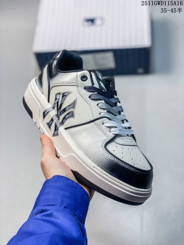 Company Grade Mlb Ny Printed Popular Dad Shoes Graffiti Prank 6cm Height Increa