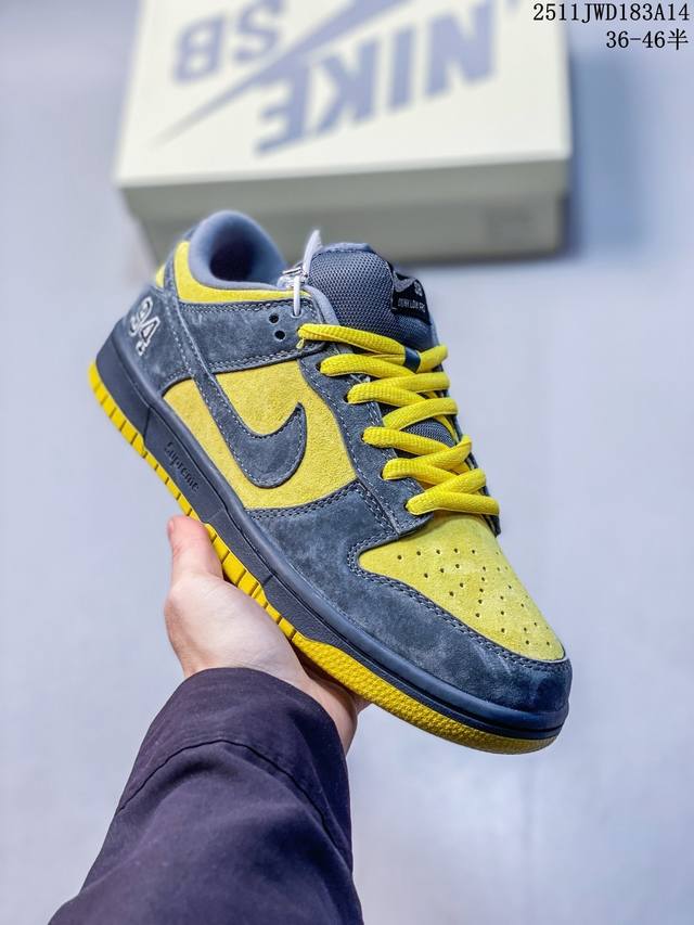 Nike SB Dunk Low Bucks Series Grey/Yellow 94 Retro Low-Top Casual Sports Skateb