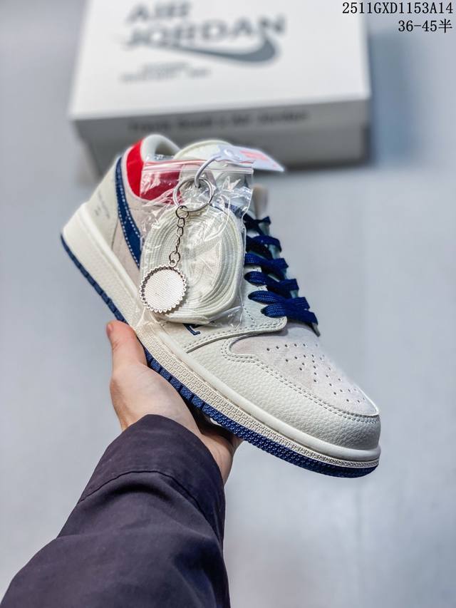Limited Release of Overseas Hot Item! High-End Custom Air Jordan 1 Low AJ1 "Lou