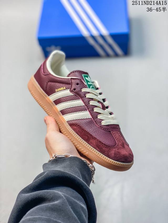 Authentic Adidas Samba Vegan Og Sneakers with Half Sizes, High-Quality Performa