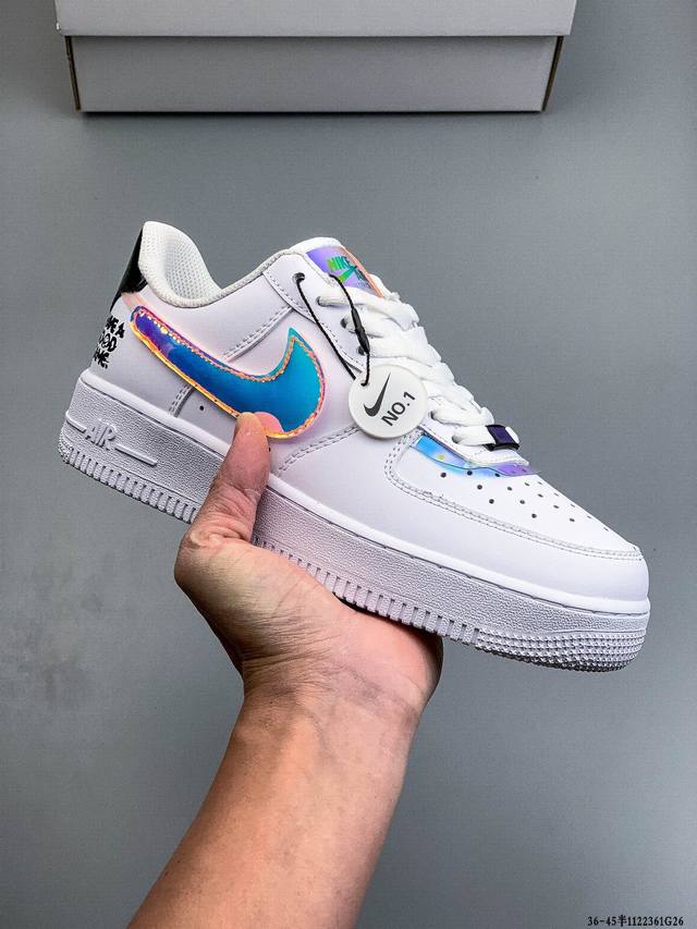 Authentic label on second-layer! Nike Air Force 1 Low, classic and versatile cas