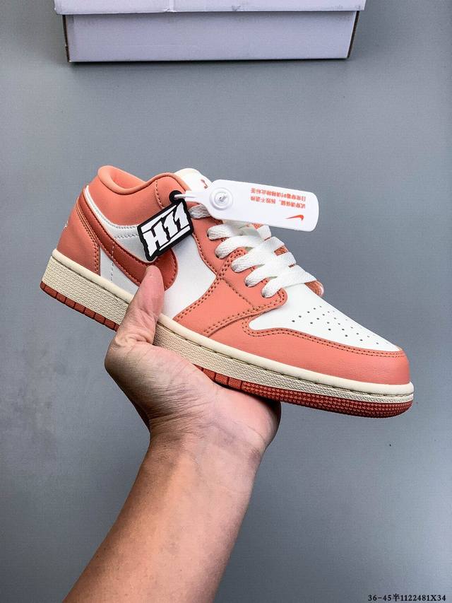 Company-grade top-grain leather! Nike Air Jordan 1 Low (AJ1) trendy casual sneak