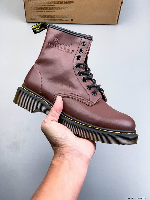 Dr. Martens Classic Platform High-Top 8-Eye Soft Leather Retro Martin Boots 1122