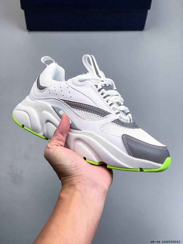 Dior B22 Leather and Tech Mesh Sport Shoes The B22 sneakers reinterpret the "stu