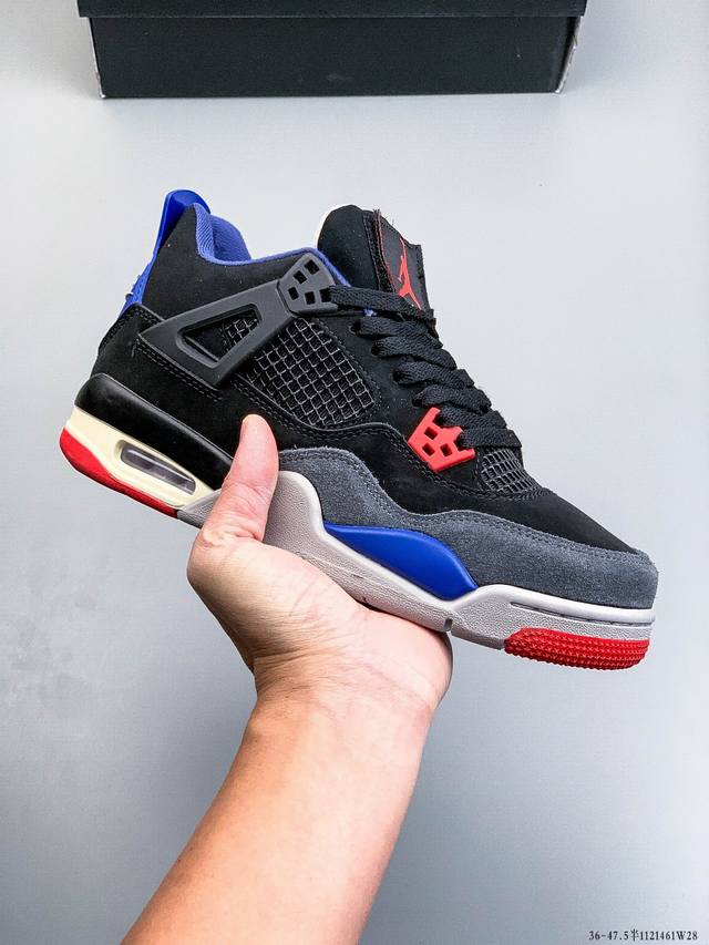 Authentic label with two layers! Air Jordan 4 AJ4 mid-top retro casual sports ba