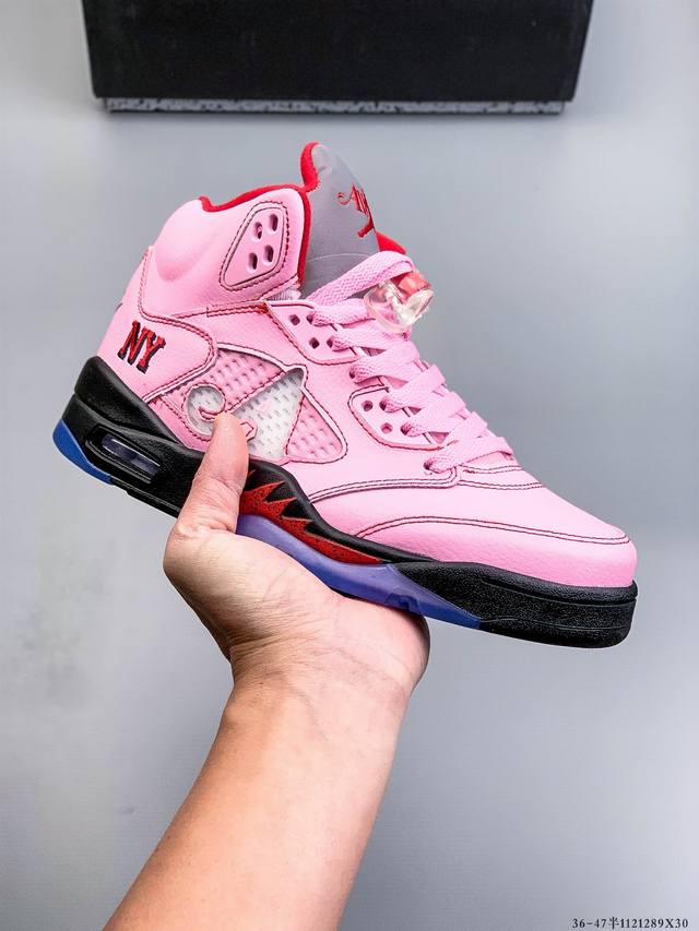 Air Jordan 5 Retro Oreo AJ5 High-Top Basketball Shoes The visible Air cushioning