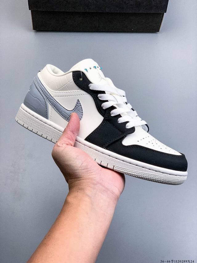 Authentic label on second-layer! Nike Air Jordan Low 1 Classic Casual Shoes 1120