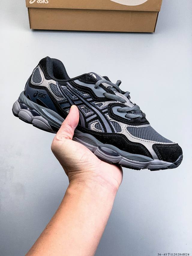 Asics Gel-Nyc 2055 features a breathable mesh upper with some synthetic leather