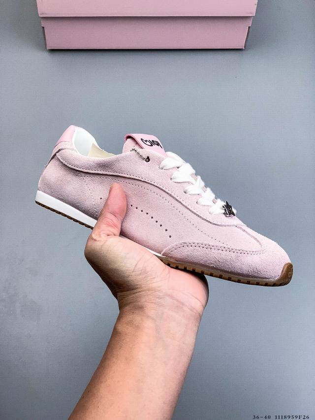 Alo Yoga Sunset Genuine Leather Casual German Training Shoes 2025 New Style Supe