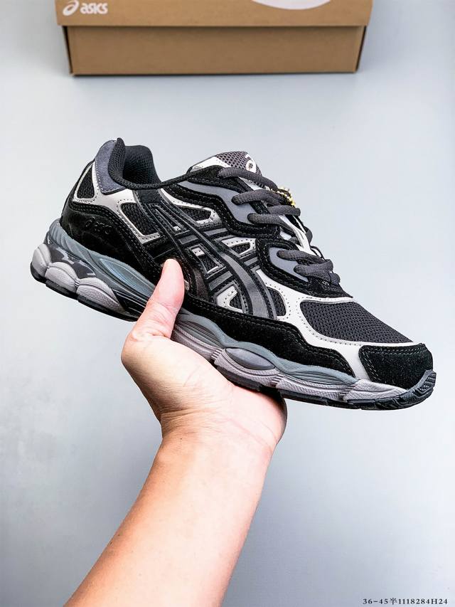 Asics Gel-Nyc 2055 features a breathable mesh upper with some synthetic leather