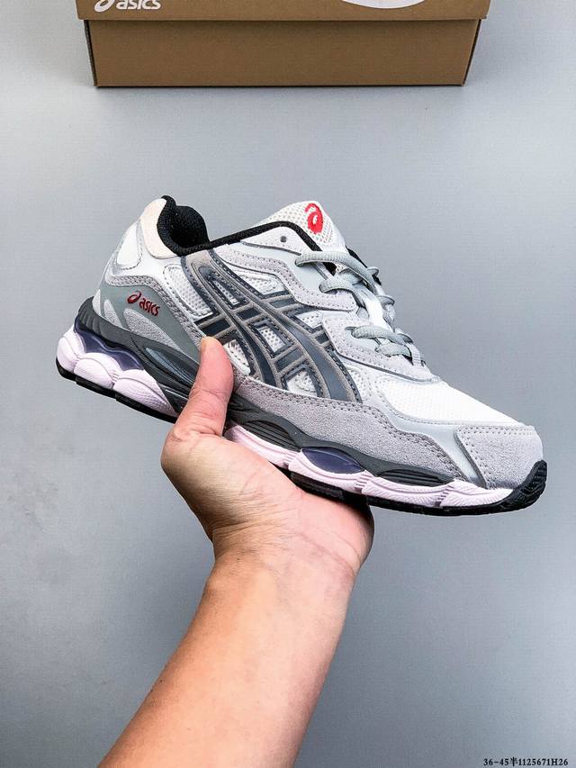 Asics Gel-Nyc 2055 features a breathable mesh upper with some synthetic leather