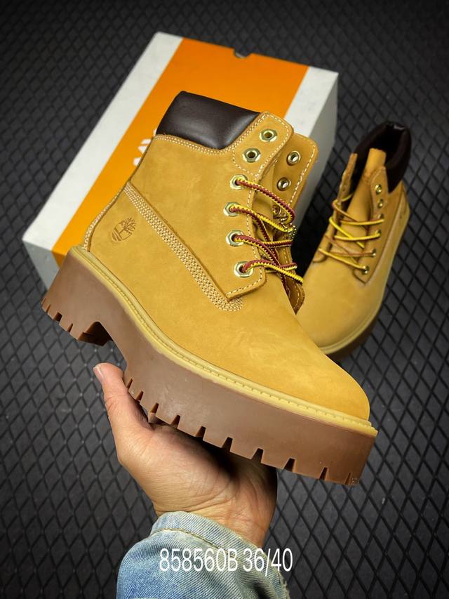 B Timberland Premium Series Women's Yellow Short Boots High-quality trendy best-