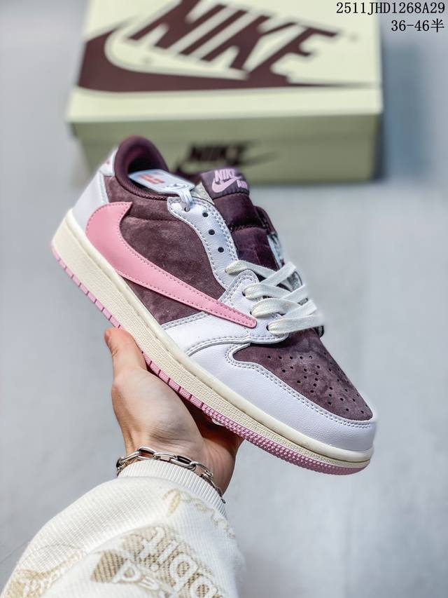 Aj1 Travis Scott X Air Jordan 1 "Reverse Mocha" Aj1 Jordan 1 Ts Lightning Collab