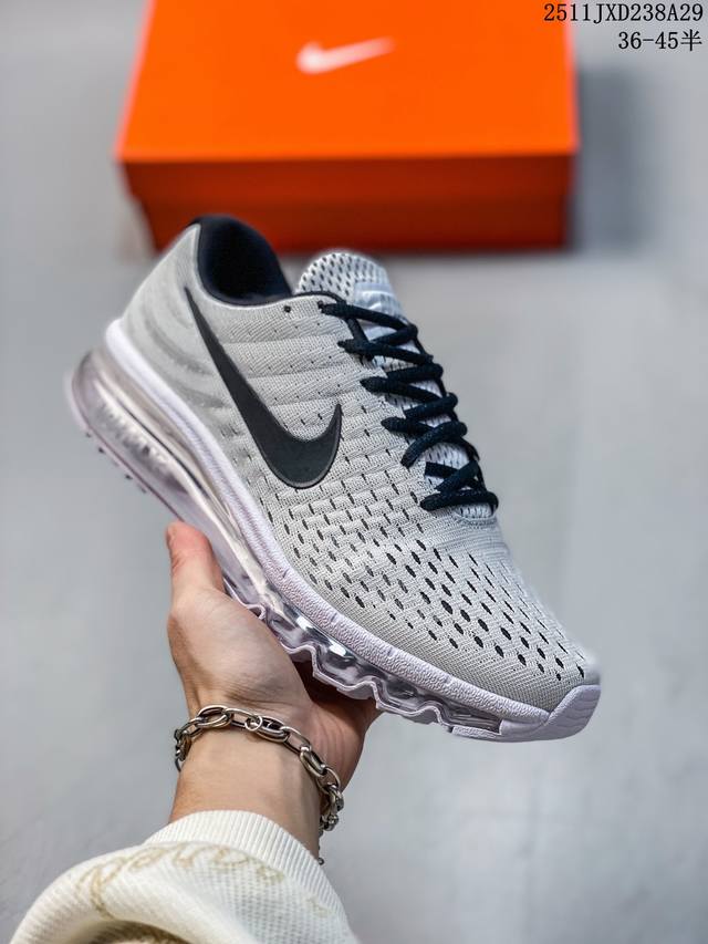 Factory Grade Nike Air Max 2017 White Pure Platinum Series Low-Top Versatile Ja