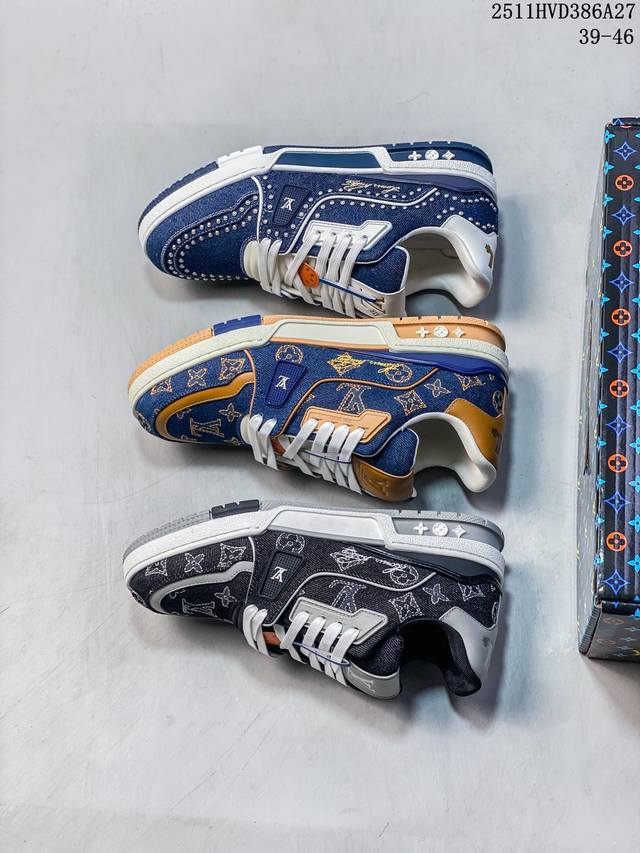 Dongguan Pure Original Top-Tier Version Louis Vuitton Lv Trainer Original Perfec