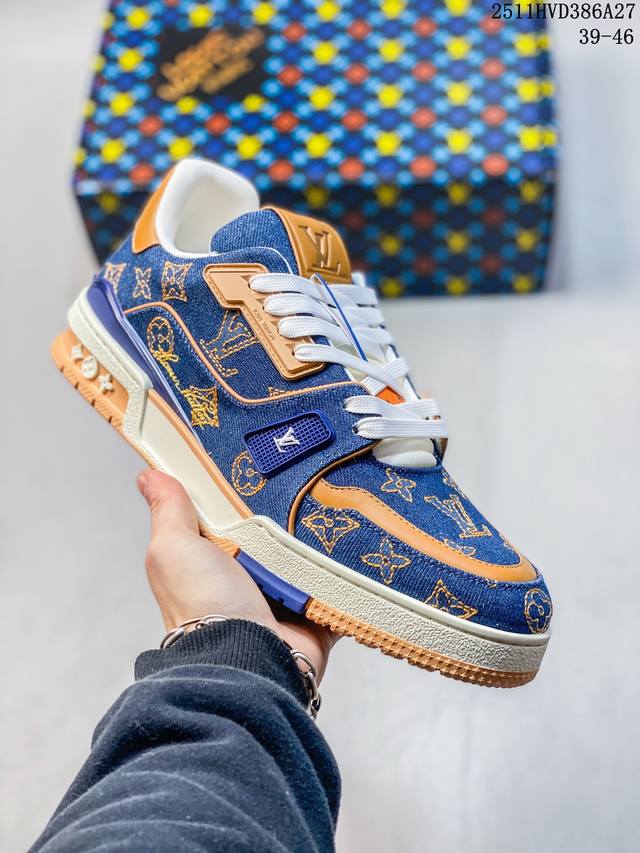 Dongguan Pure Original Top-Tier Version Louis Vuitton Lv Trainer Original Perfec