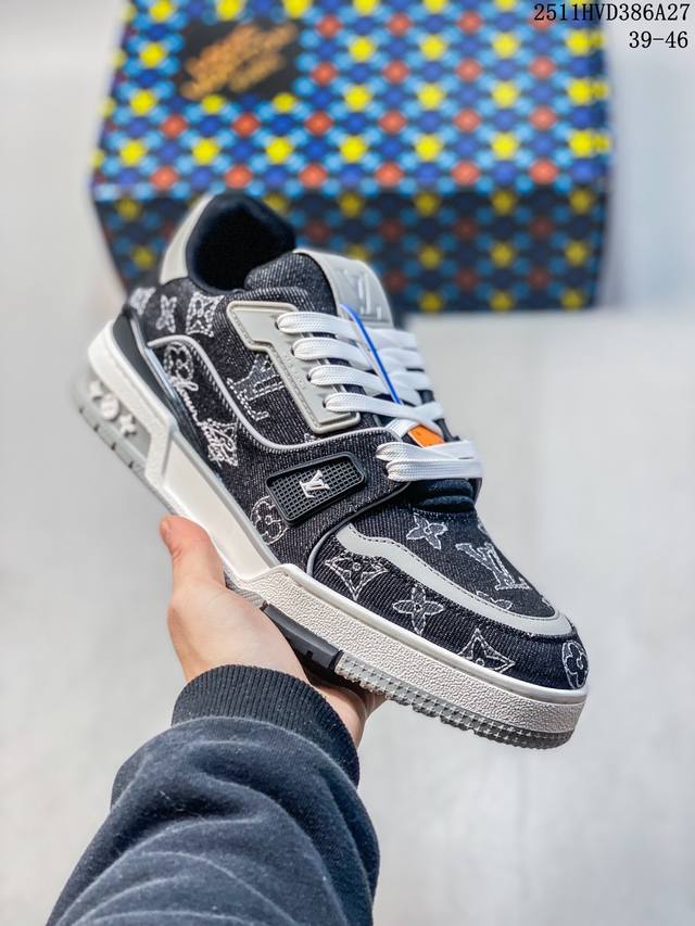 Dongguan Pure Original Top-Tier Version Louis Vuitton Lv Trainer Original Perfec