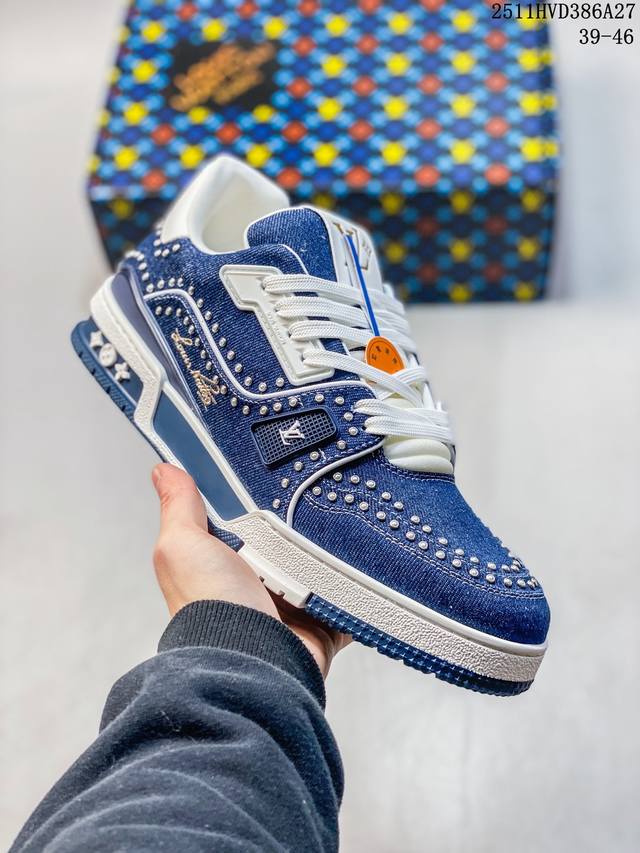 Dongguan Pure Original Top-Tier Version Louis Vuitton Lv Trainer Original Perfec