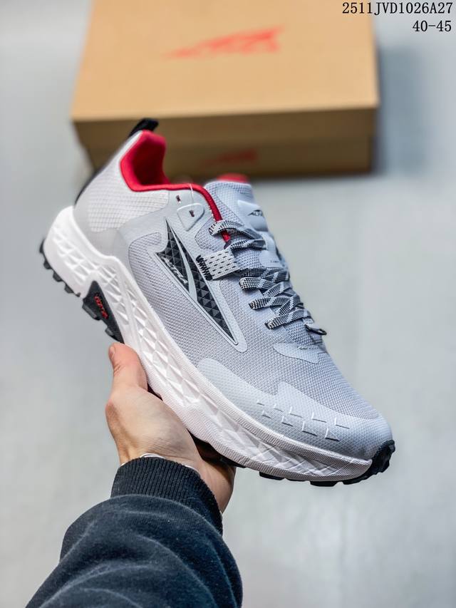 Altra's new Olympus 6th generation outdoor trail running shoes, hiking, anti-sli