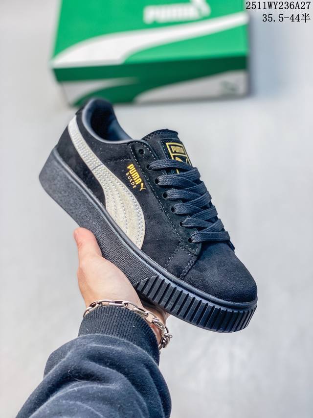 Factory Grade Puma Suede Platfotm Gold Anti-slip and Wear-resistant Puma Low-to