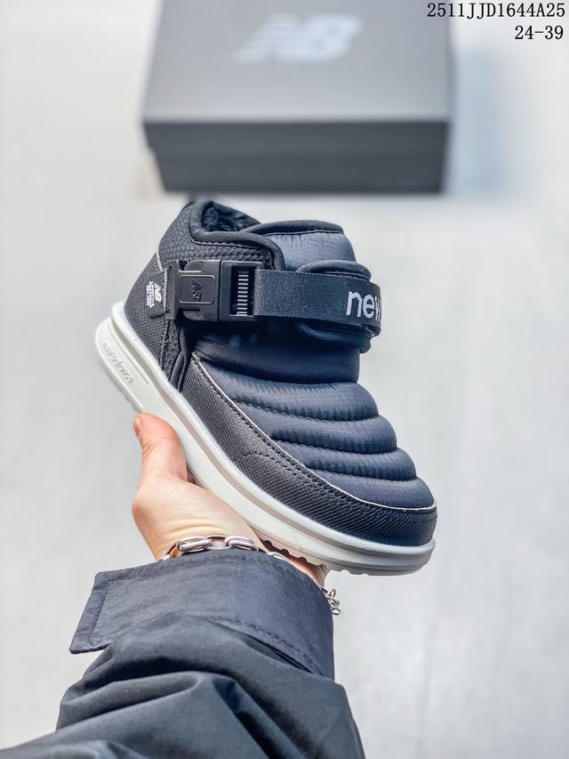 Fleece-lined Nb Mid-top Buckle Windproof Children's Snow Boots Size: 24-39 Flee