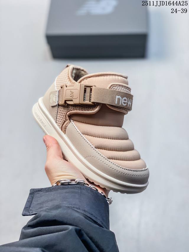 Fleece-lined Nb Mid-top Buckle Windproof Children's Snow Boots Size: 24-39 Flee