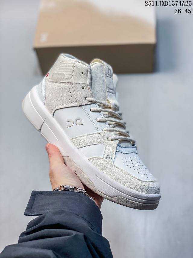 On The Roger Clubhouse High-Top Outdoor Streetwear Functional Running Shoes Emba