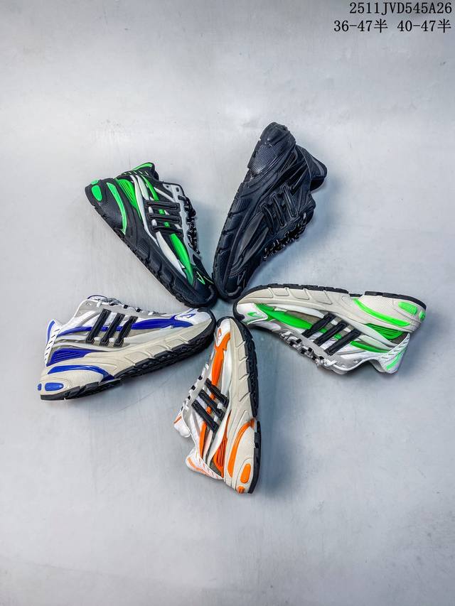 36-47 Half Size Adidas Retro White Orange Black Dad Shoes Thick Sole Height Incr
