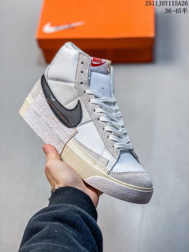 Nike Blazer Mid Pro Club Classic Versatile Mid-Top Trailblazer Casual Sports Sne