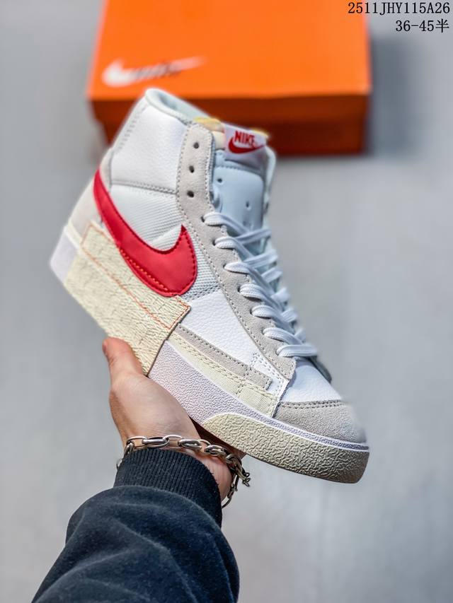Nike Blazer Mid Pro Club Classic Versatile Mid-Top Trailblazer Casual Sports Sne