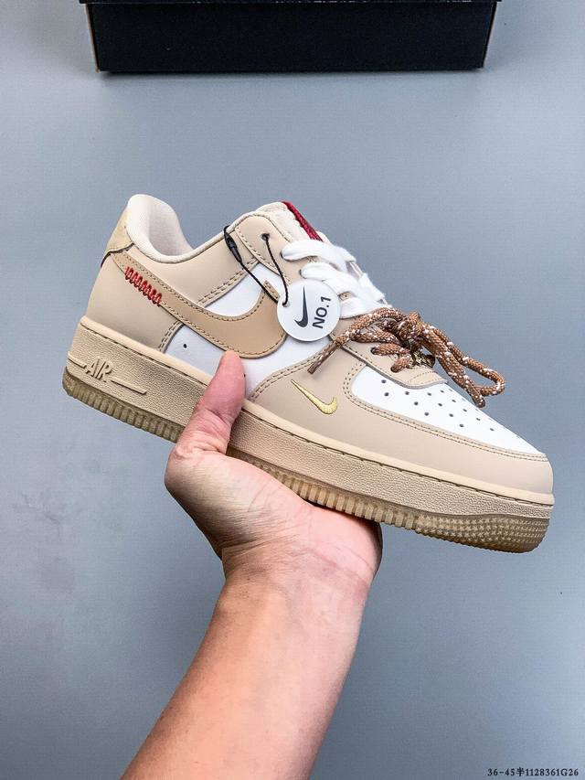 Authentic label on second-layer! Nike Air Force 1 Low, classic and versatile cas