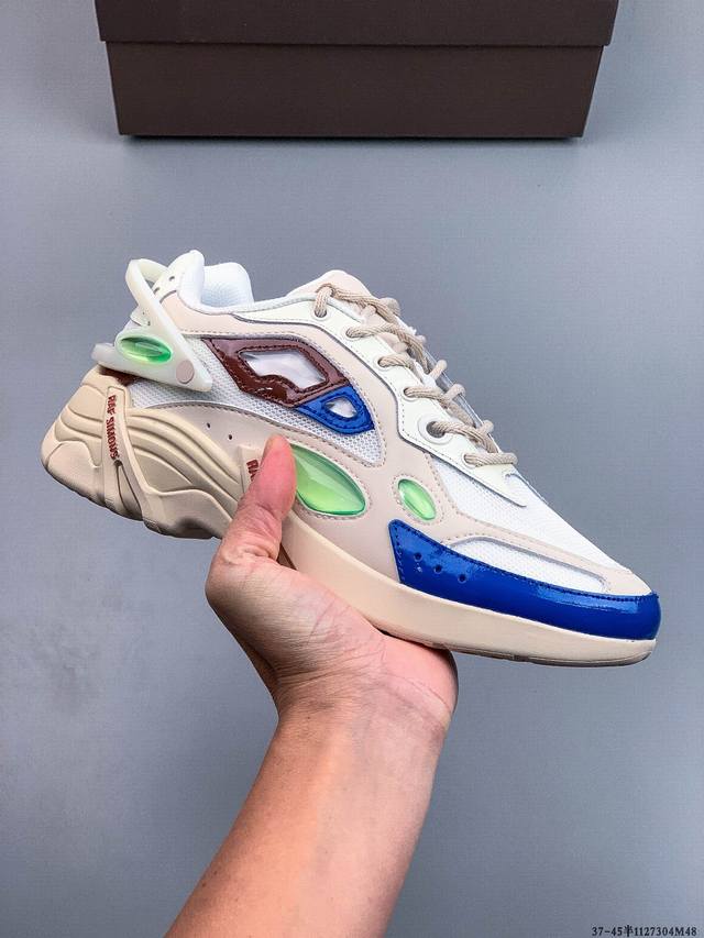 Company Grade Raf Simons Cylon-21 Trendy Sporty Fabric Leather Round Toe Lace-u