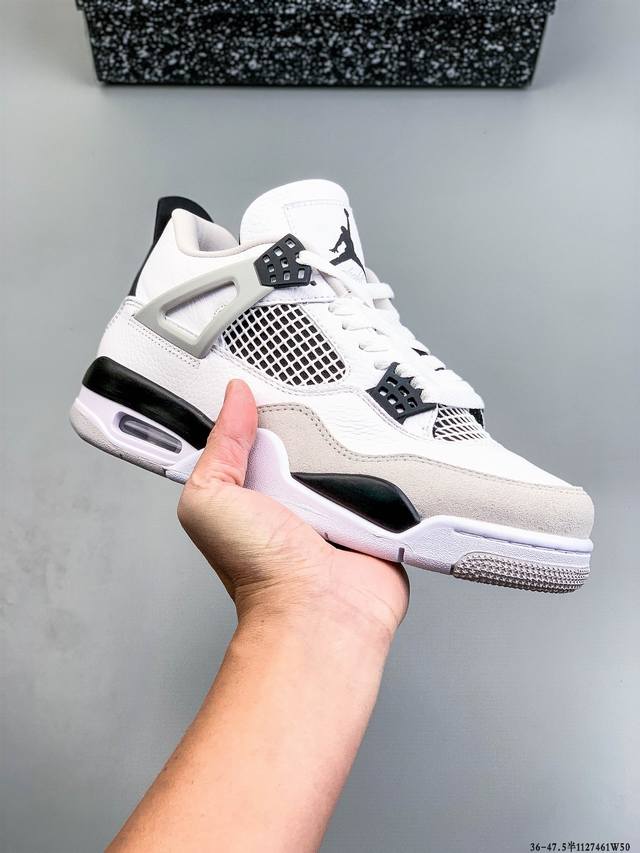 Pure Original Version! Air Jordan 4 Retro Og Cement AJ4 Retro Casual Sports Bask