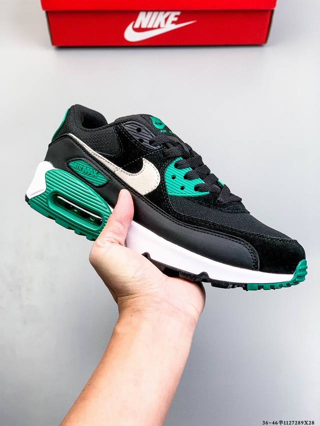 Company Grade! Nike Wmns Nike Air Max 90 Oreo Half-length Air Cushion Full Leath