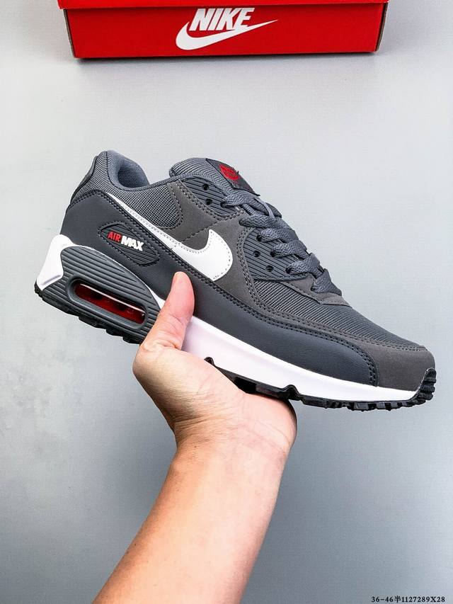Company Grade! Nike Wmns Nike Air Max 90 Oreo Half-length Air Cushion Full Leath