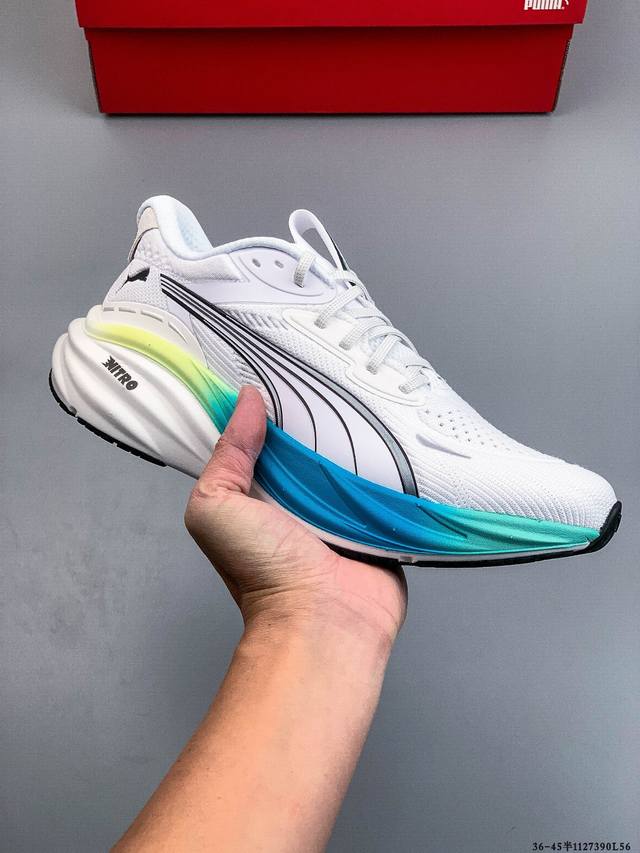 Pure Original Puma Deviate Nitro 3 Cushioned Training Running Shoes, Breathable,