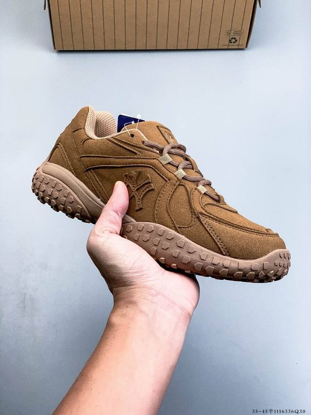 Company Grade! Mlb Chunky Liner Casual Running Shoes, Printed Leather Sports Sho