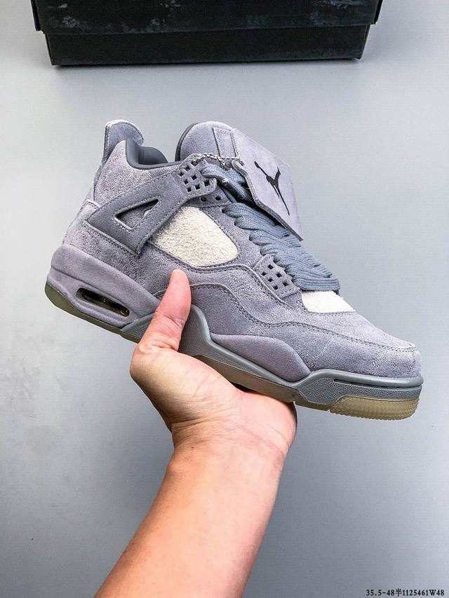 Pure Original Version! Air Jordan 4 Retro Og Cement AJ4 Retro Casual Sports Bask